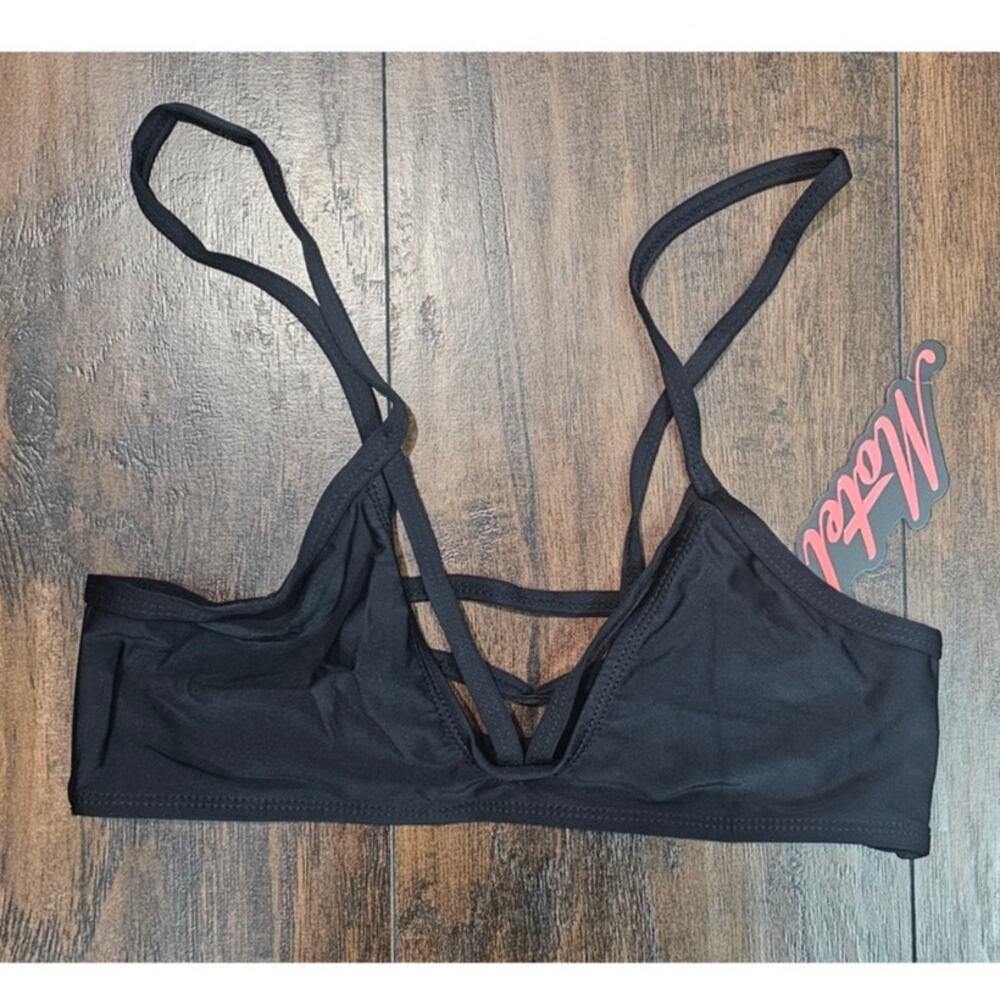 Motel Rocks Onyx Bikini Top Size Medium New